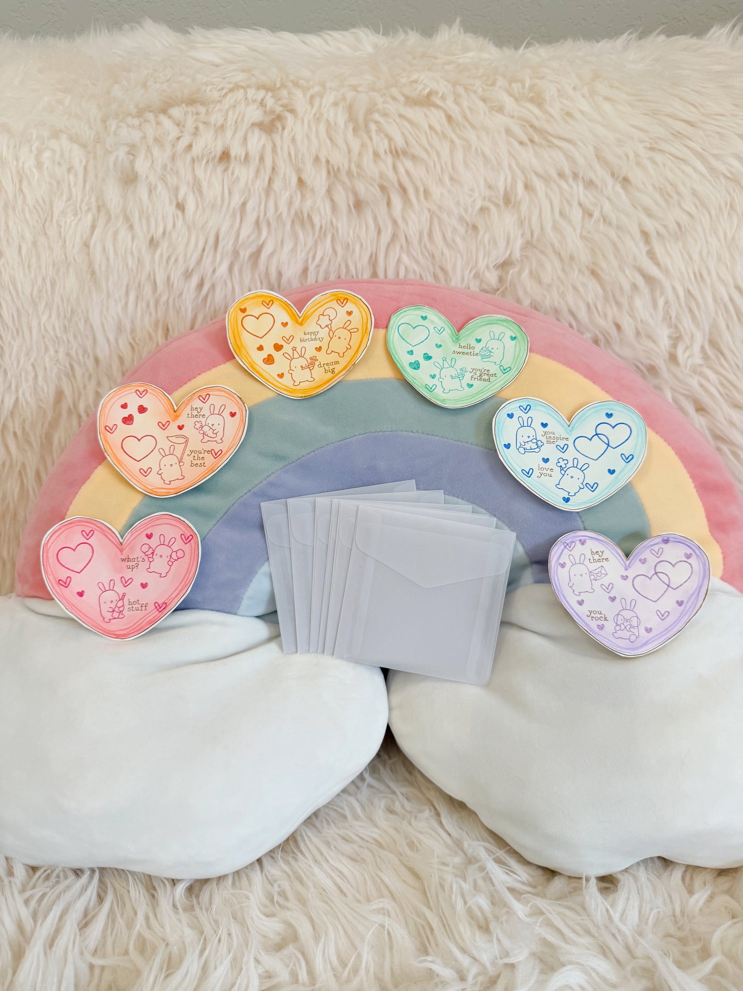 BeanTown Buddies® Mini Bunnies Heart Card & Envelope Set