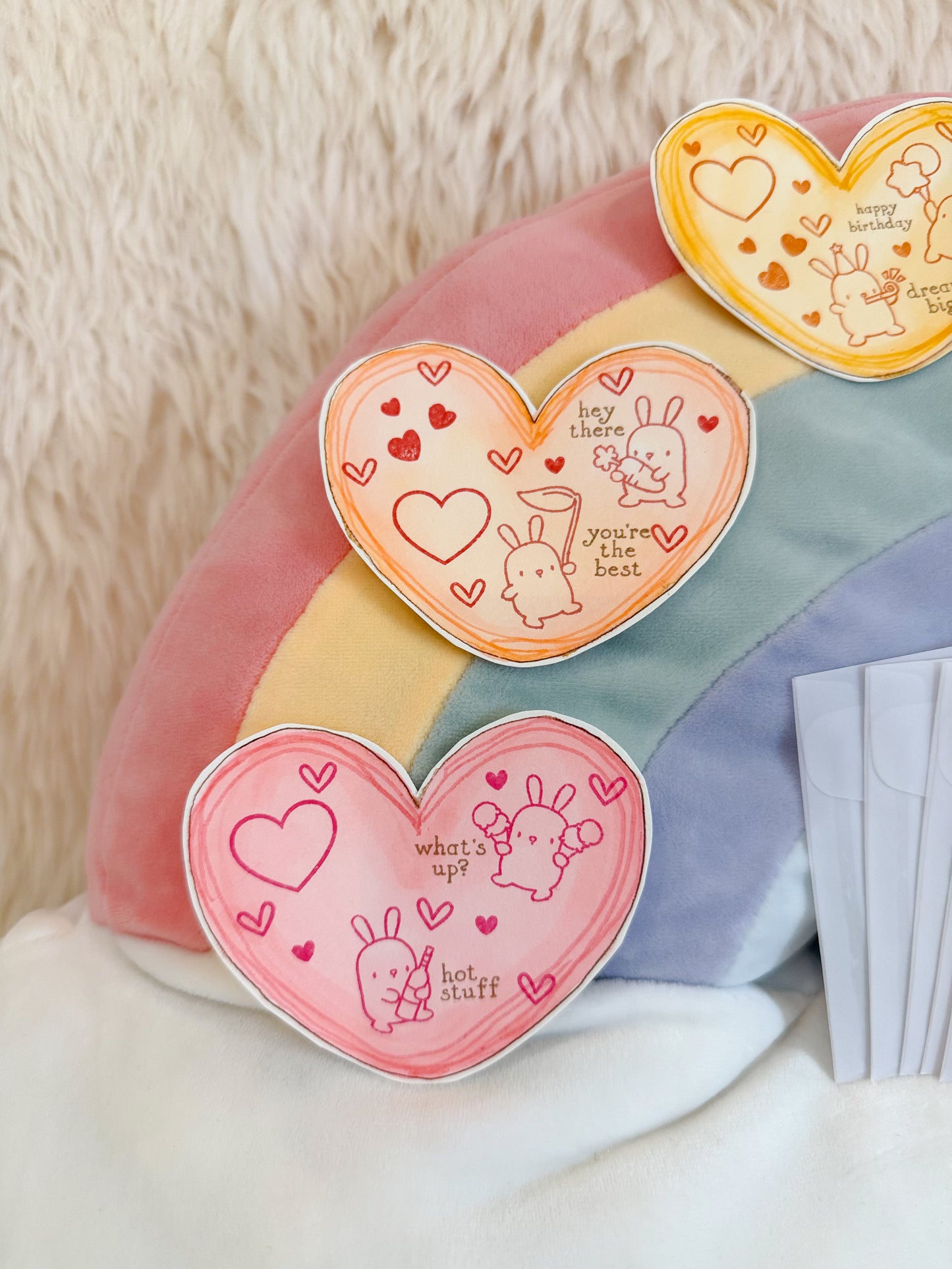 BeanTown Buddies® Mini Bunnies Heart Card & Envelope Set