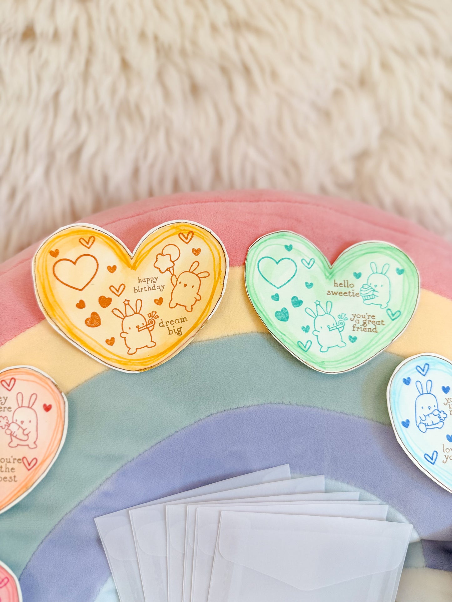 BeanTown Buddies® Mini Bunnies Heart Card & Envelope Set