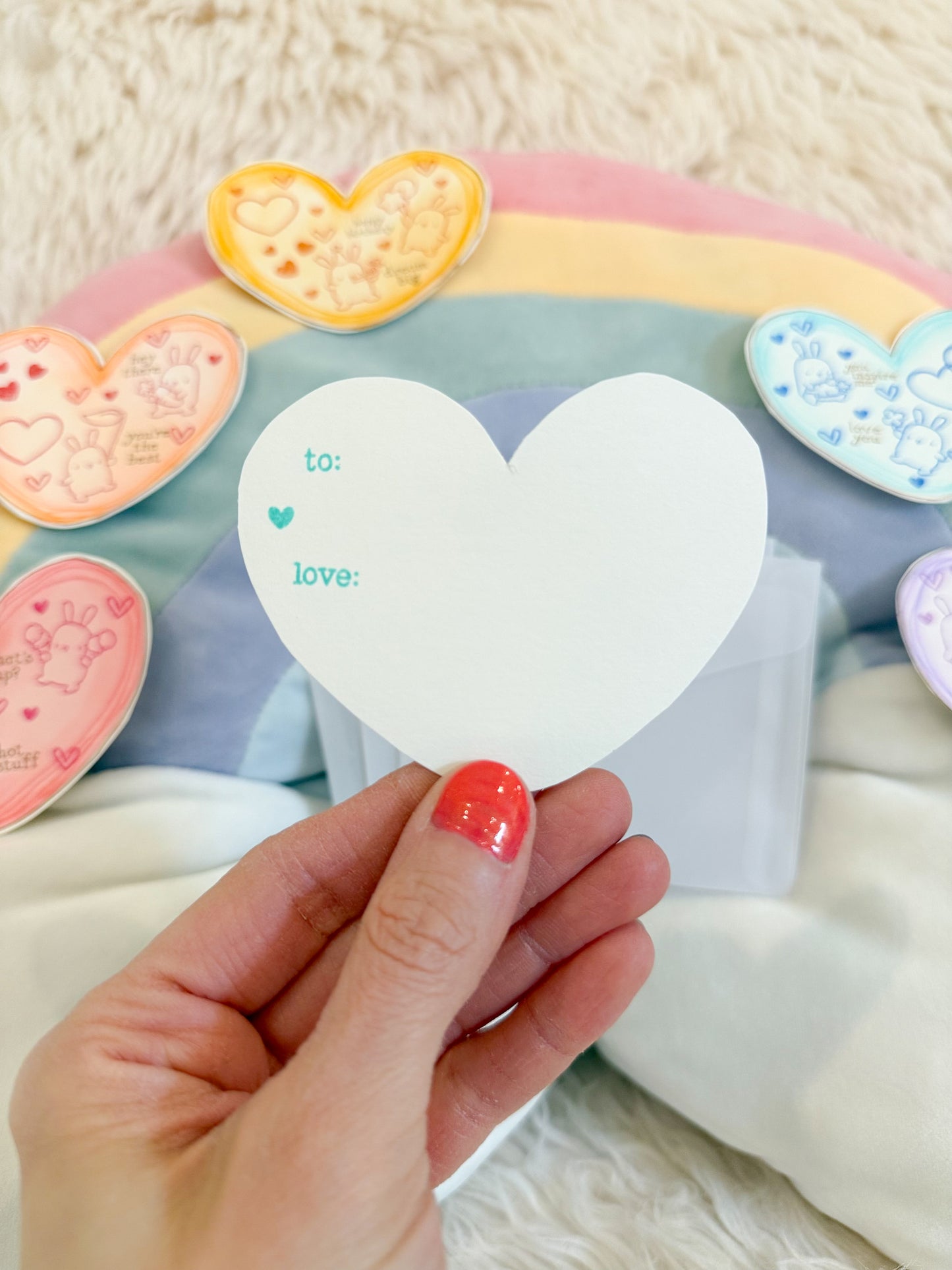 BeanTown Buddies® Mini Bunnies Heart Card & Envelope Set