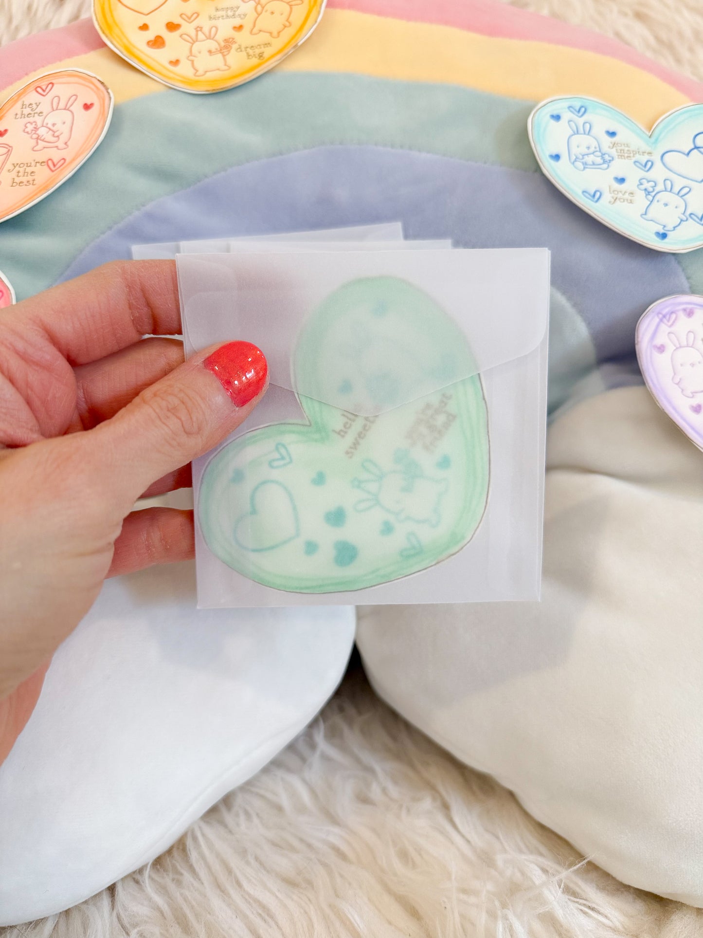 BeanTown Buddies® Mini Bunnies Heart Card & Envelope Set