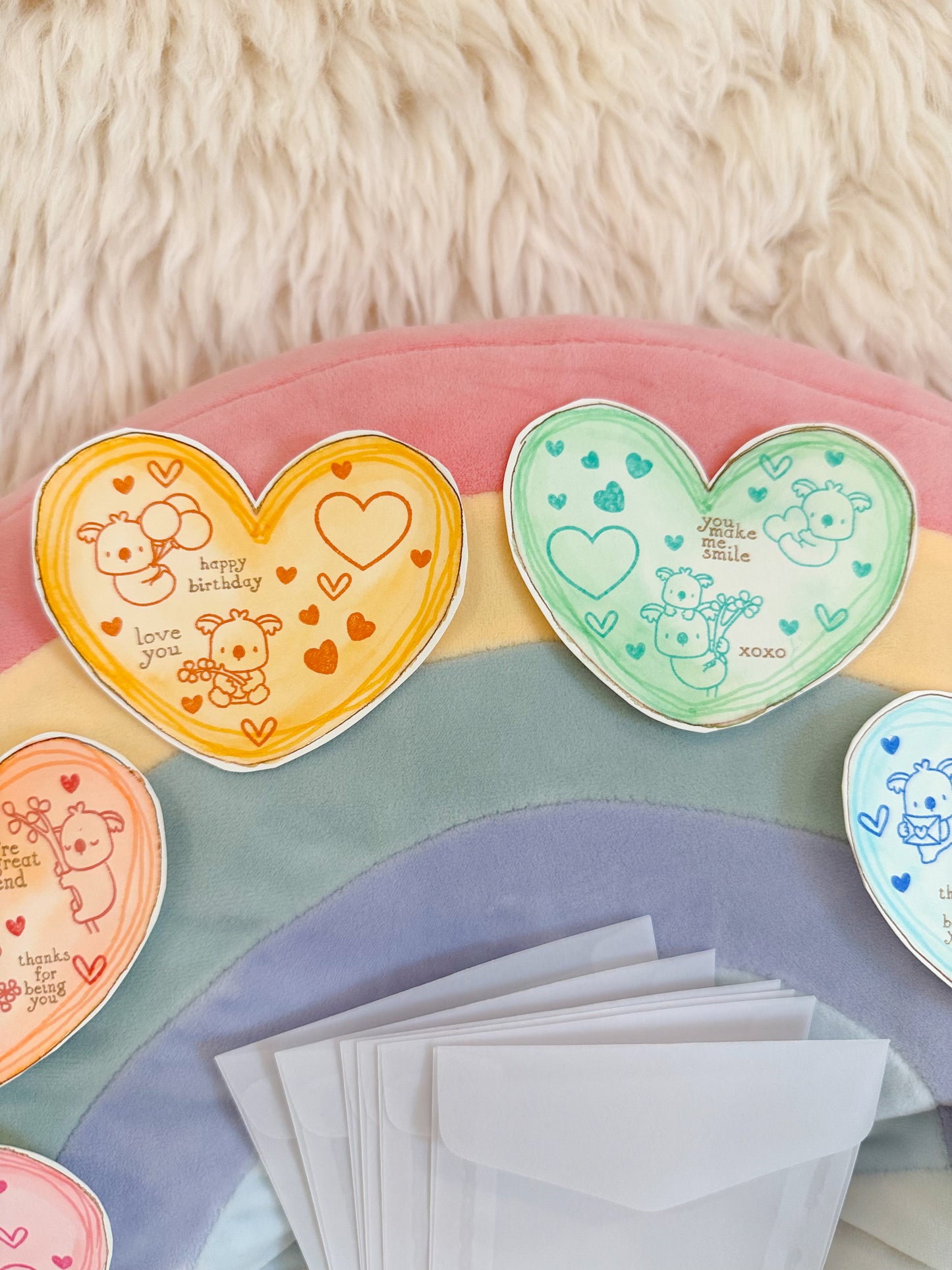 BeanTown Buddies® Mini Koalas Heart Card & Envelope Set