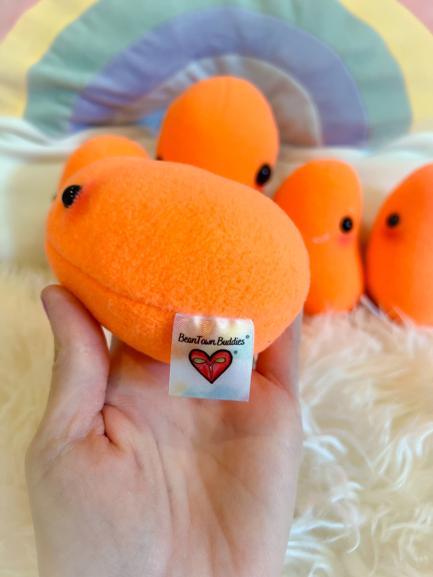 BeanTown Buddies® Neon Orange Jelli Bean Plush