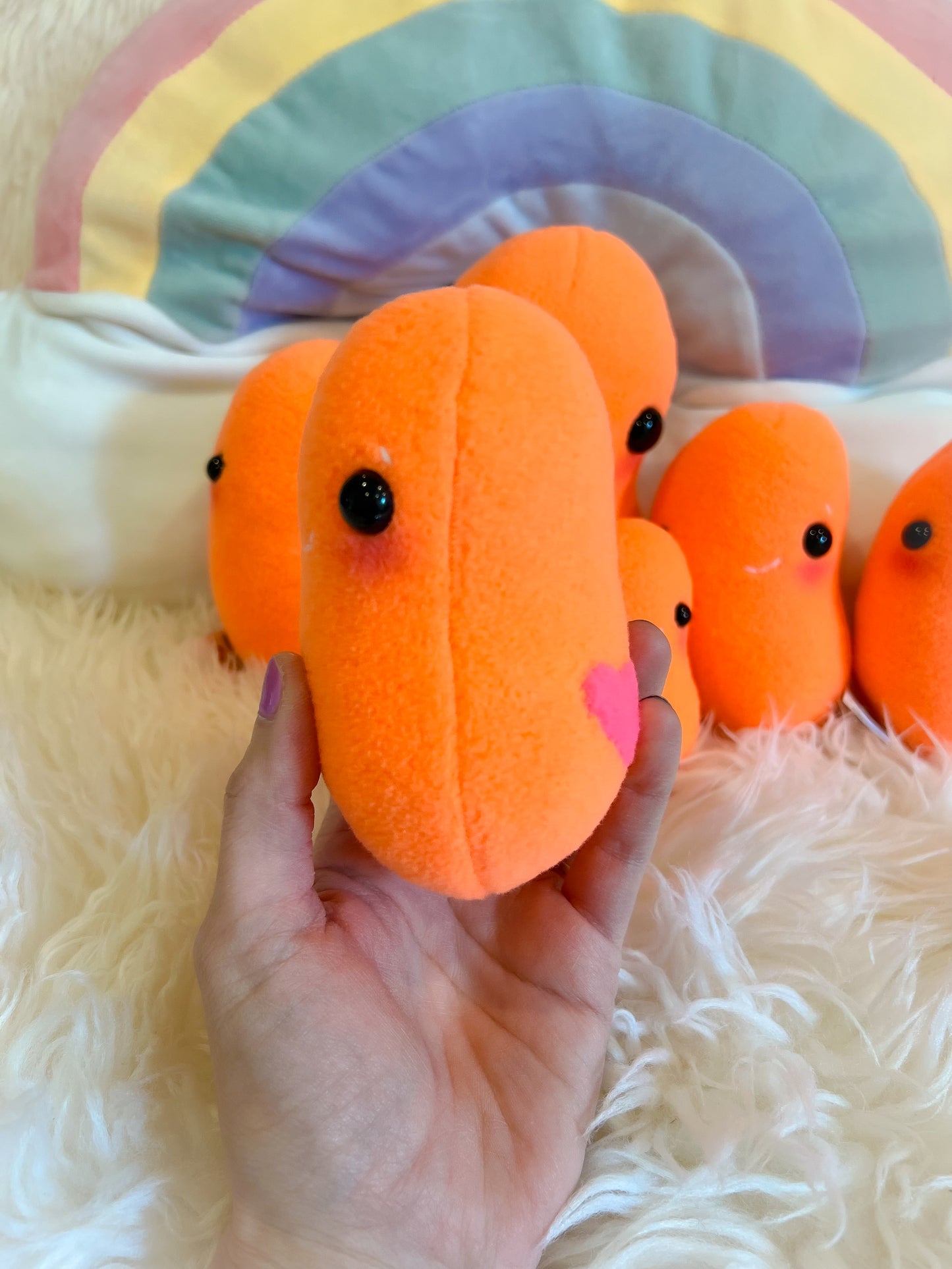 BeanTown Buddies® Neon Orange Jelli Bean Plush