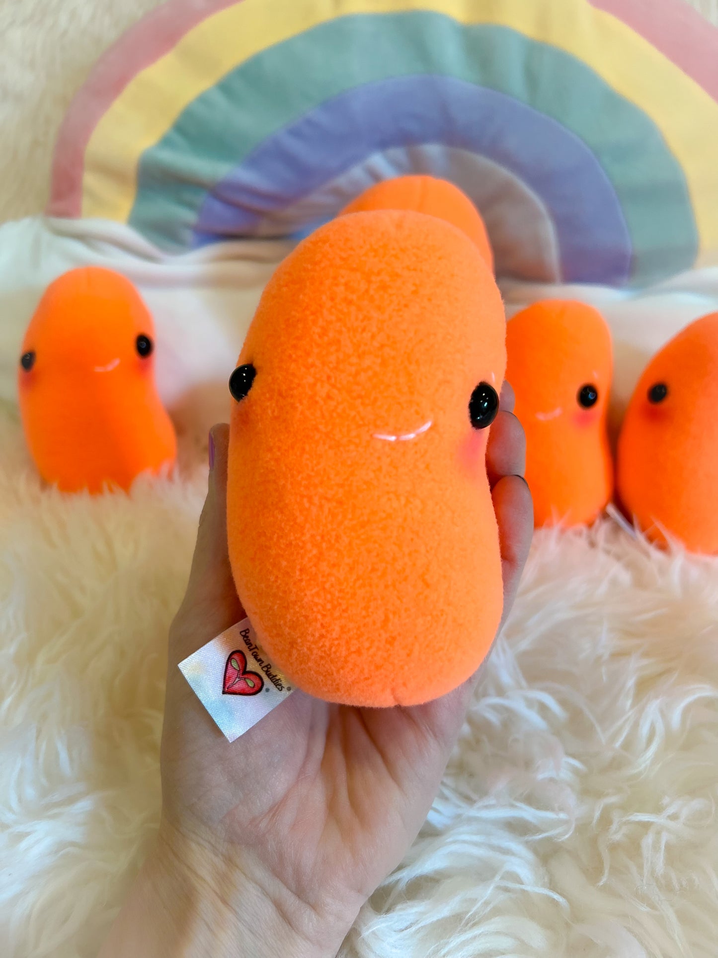 BeanTown Buddies® Neon Orange Jelli Bean Plush