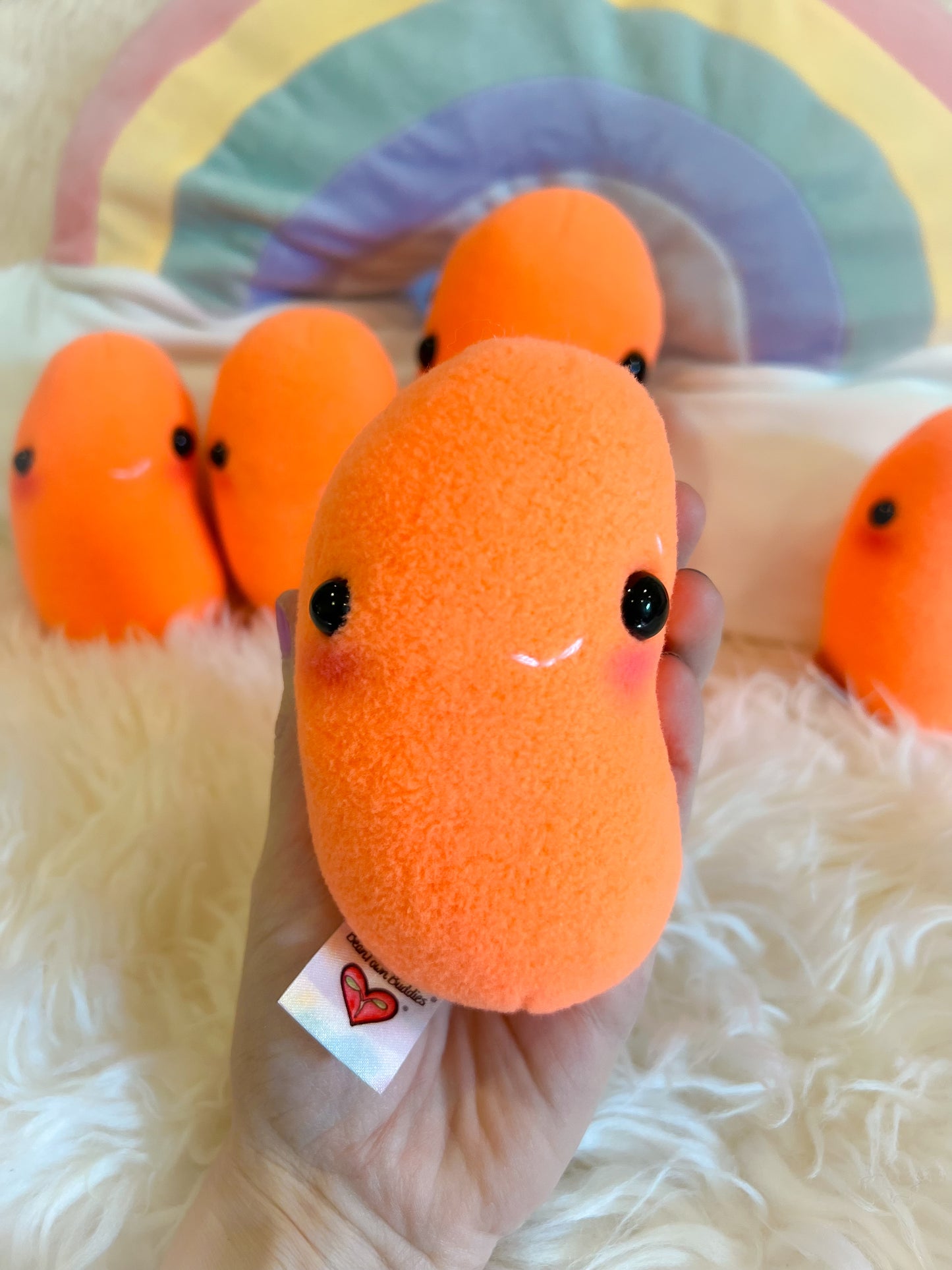 BeanTown Buddies® Neon Orange Jelli Bean Plush