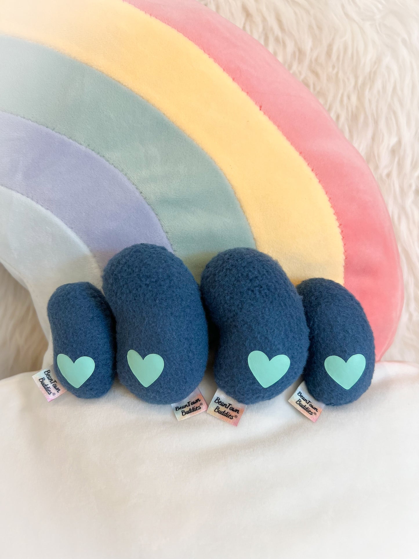 BeanTown Buddies® Navy Pocket Jelli Bean Plushies