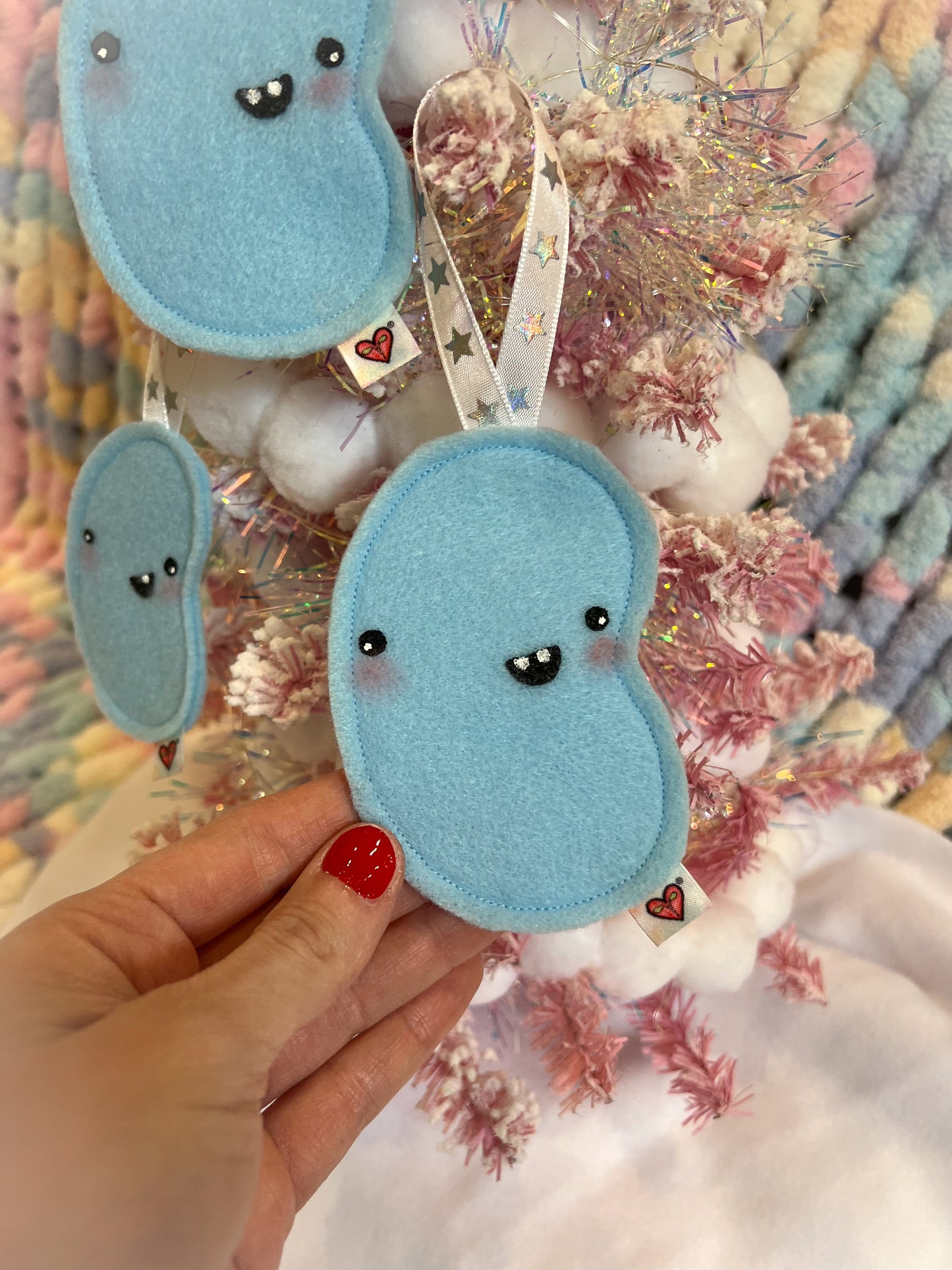 BeanTown Buddies® Baby Blue Jelly Bean Ornament