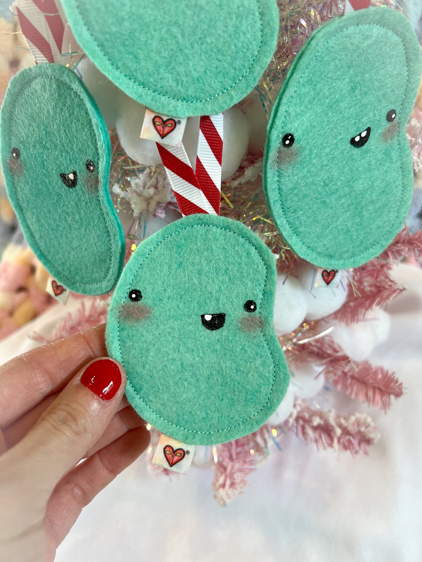 BeanTown Buddies® Teal Jelly Bean Ornament