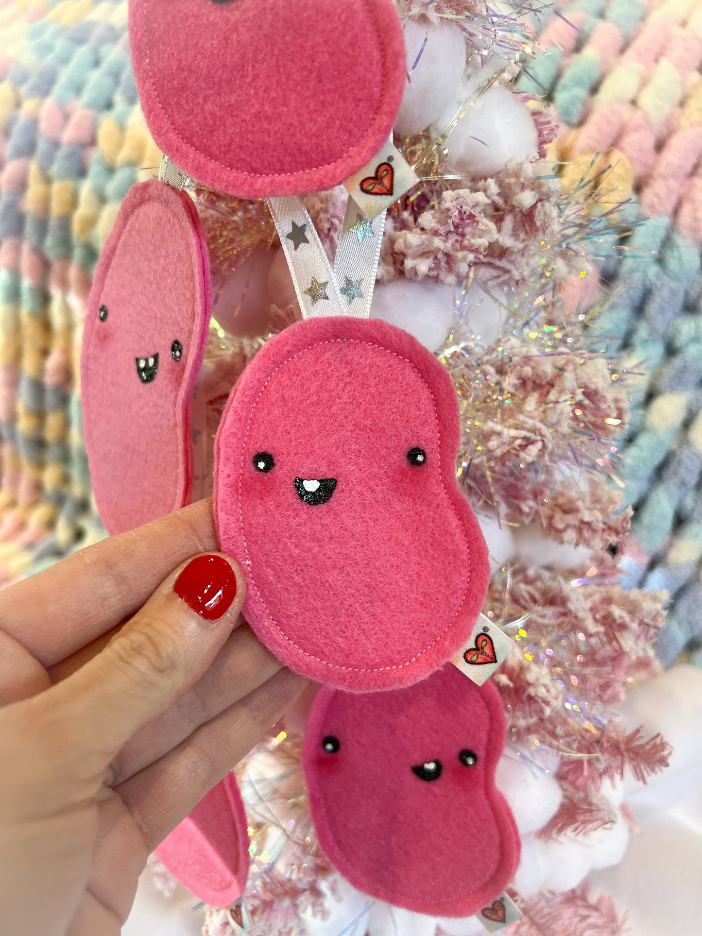 BeanTown Buddies® Pink Jelly Bean Ornament