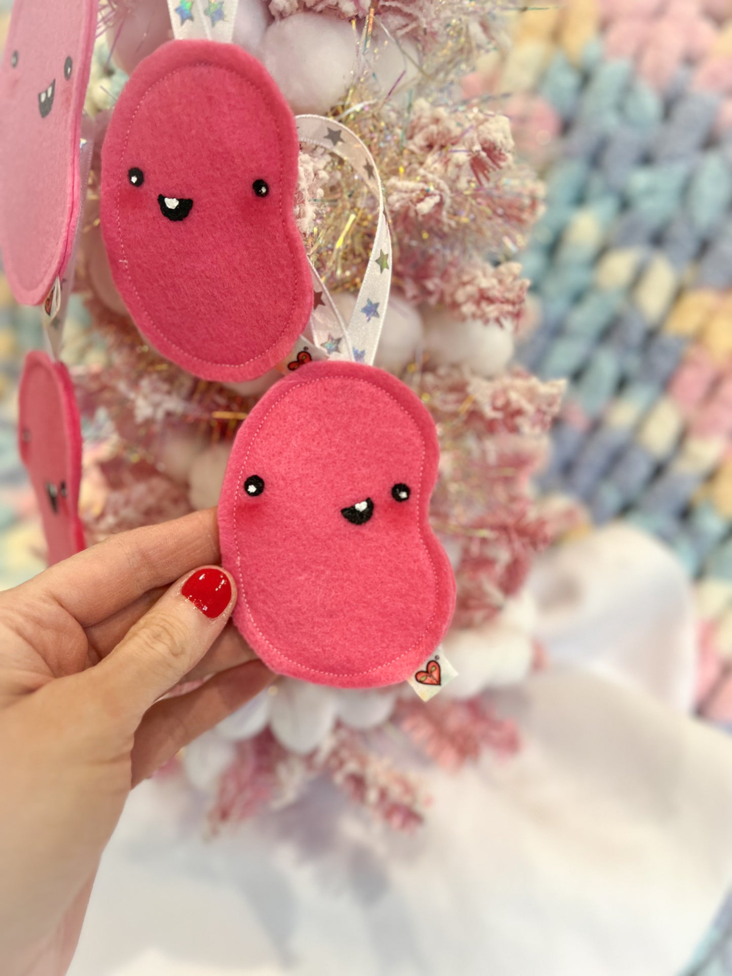 BeanTown Buddies® Pink Jelly Bean Ornament