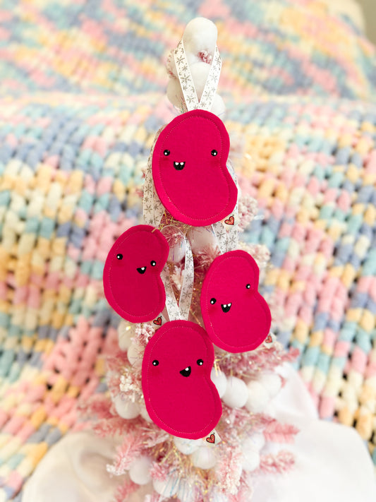 BeanTown Buddies® Dark Pink Jelly Bean Ornament