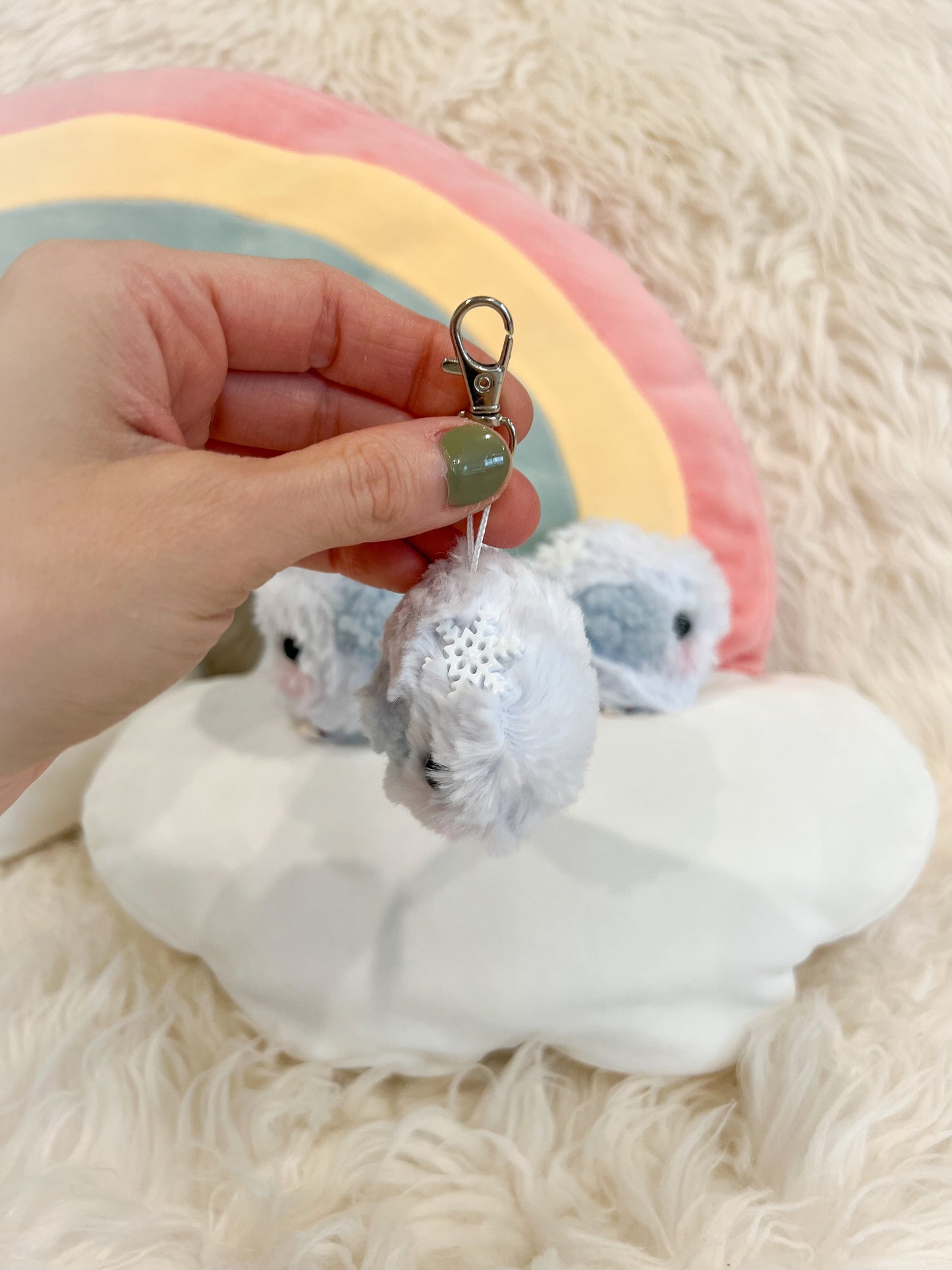 BeanTown Buddies® Snow Babi Plush Keychain