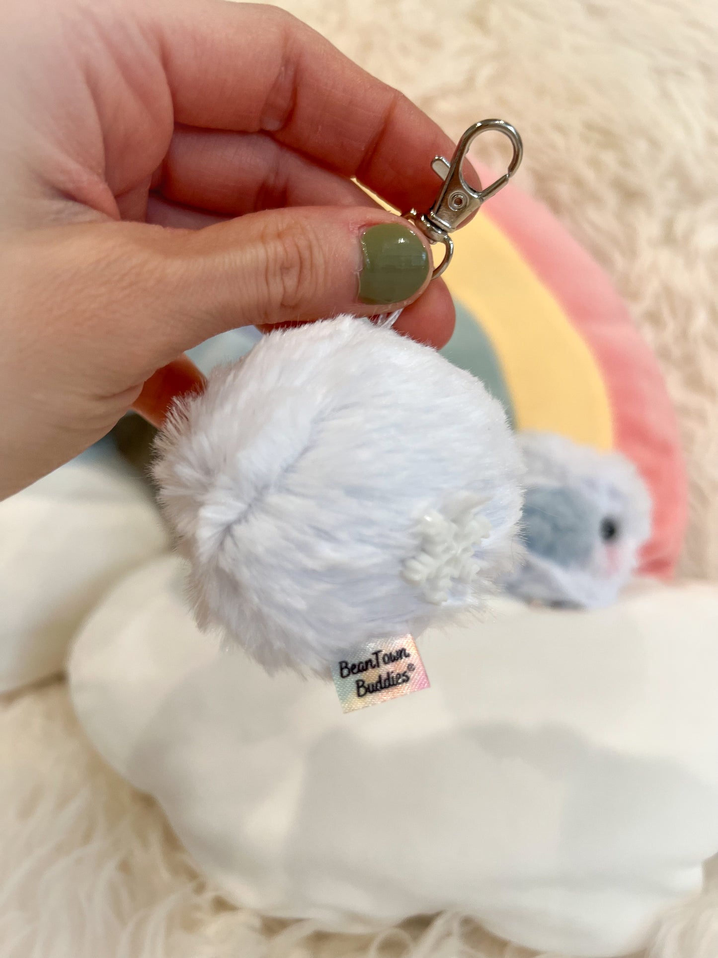 BeanTown Buddies® Snow Babi Plush Keychain