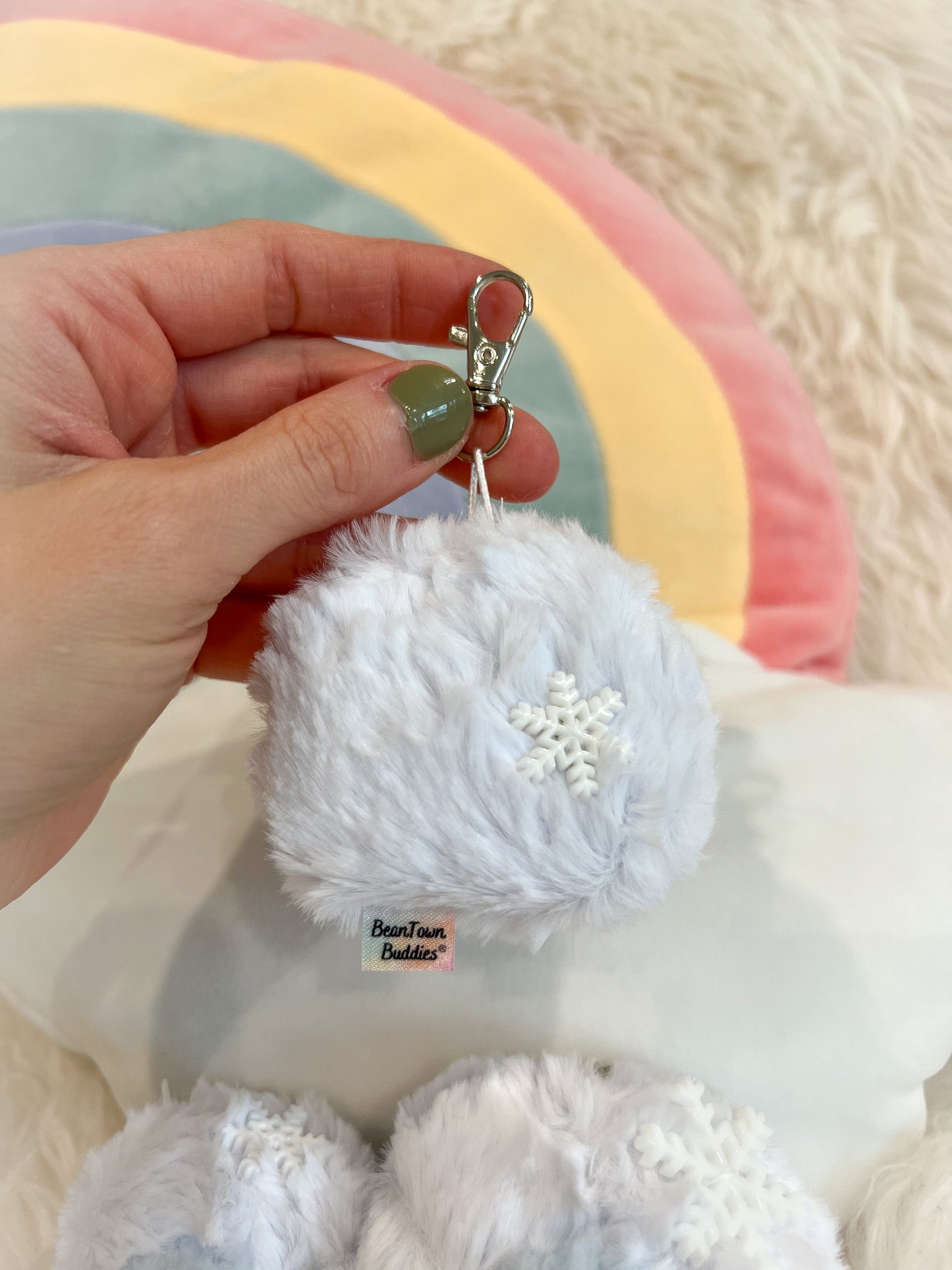 BeanTown Buddies® Snow Babi Plush Keychain