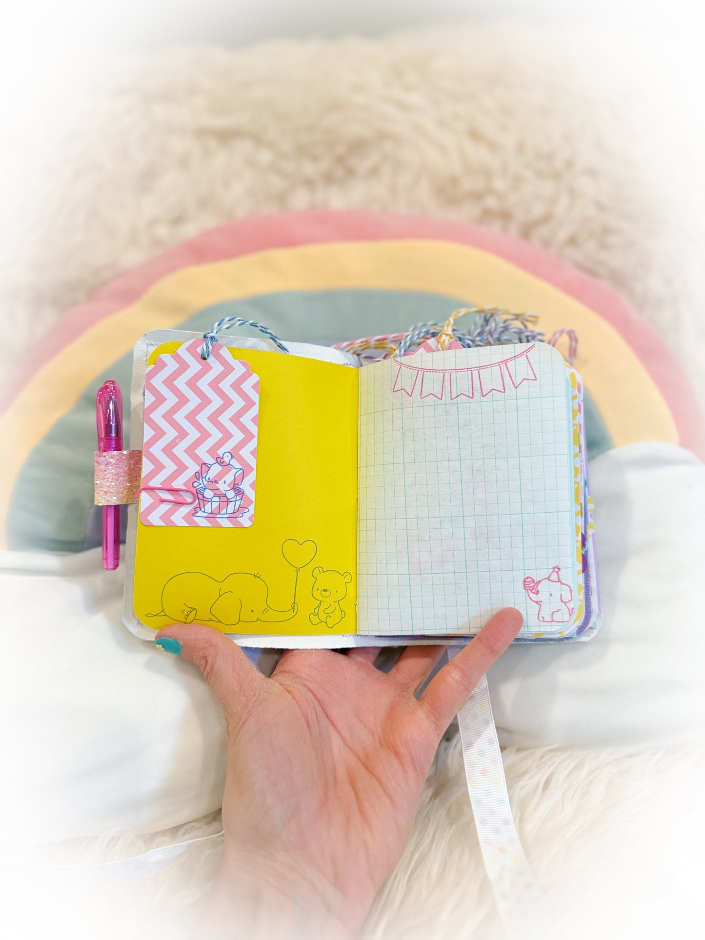 BeanTown Buddies® Cotton Candi Junk Journal Elephant/Bear
