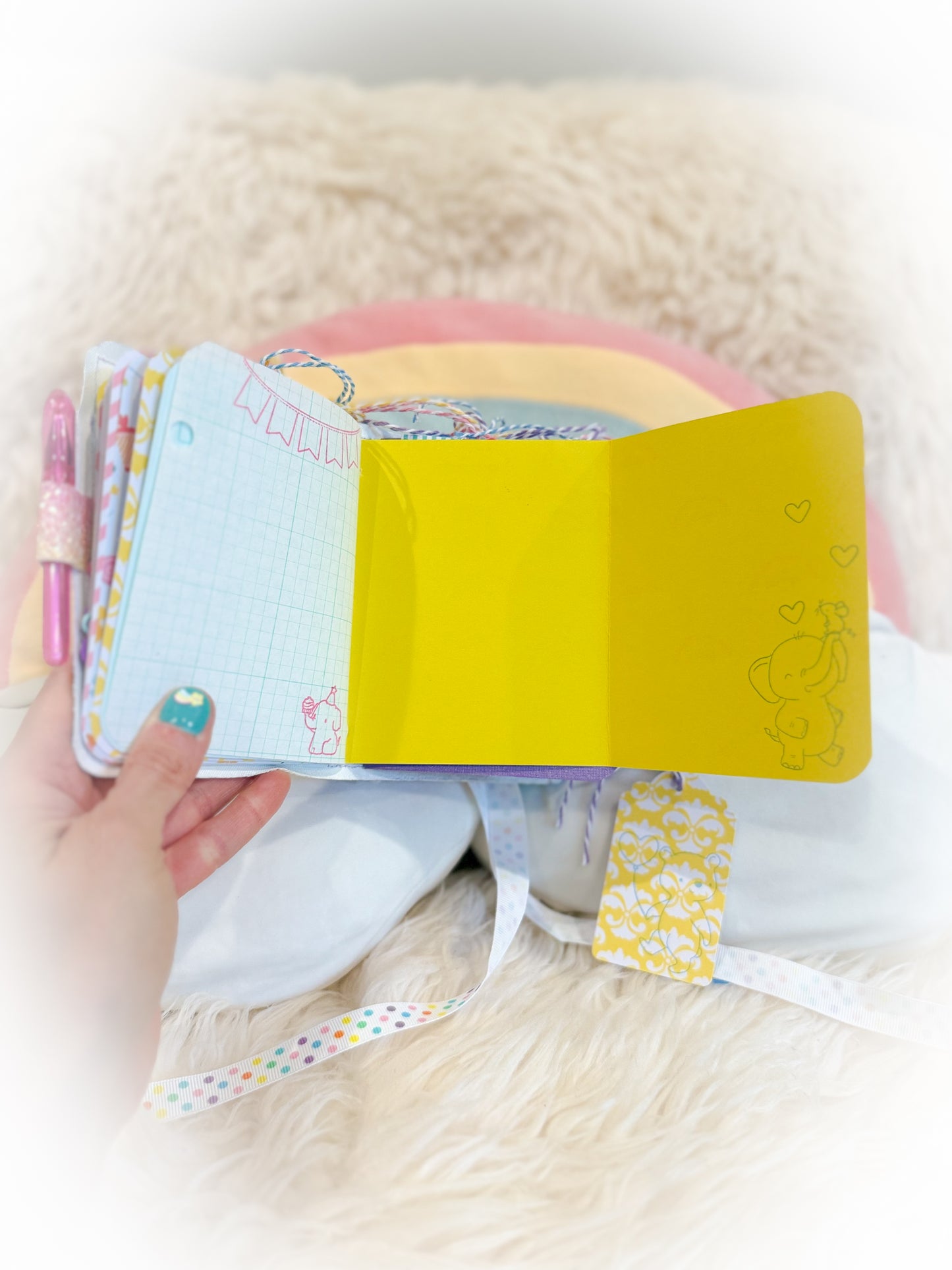 BeanTown Buddies® Cotton Candi Junk Journal Elephant/Bear