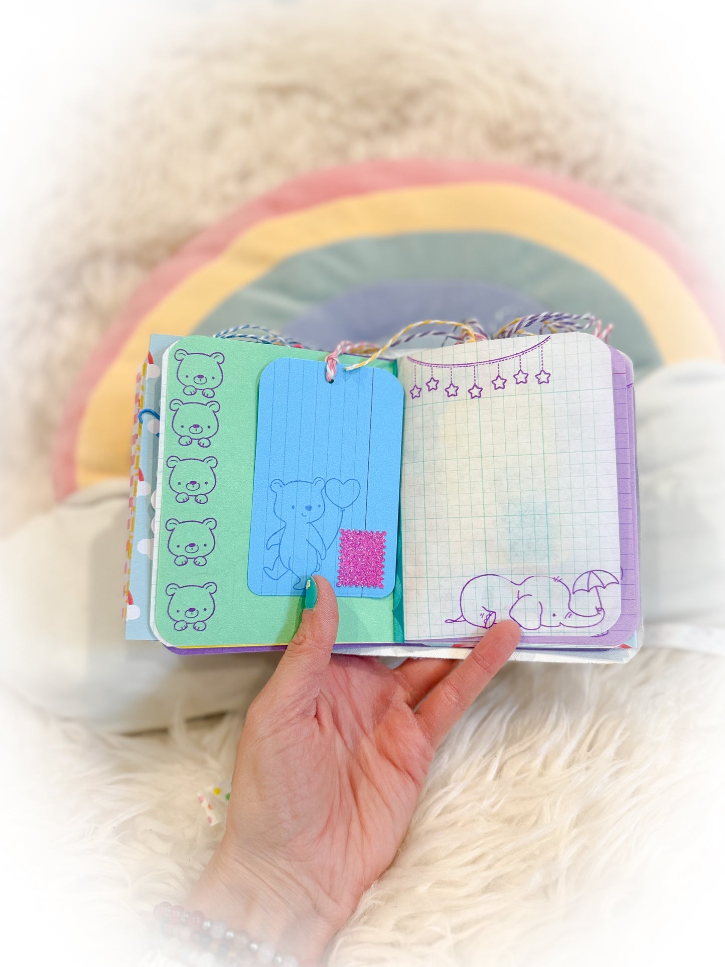 BeanTown Buddies® Cotton Candi Junk Journal Elephant/Bear