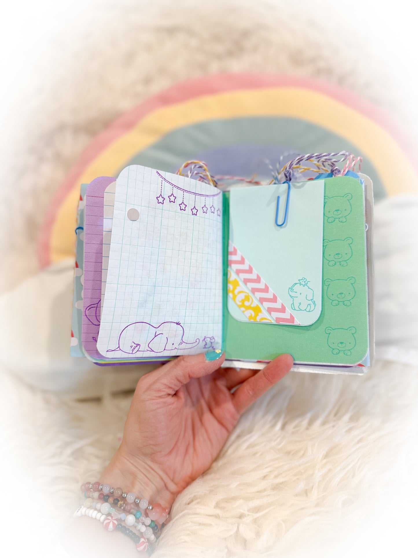 BeanTown Buddies® Cotton Candi Junk Journal Elephant/Bear