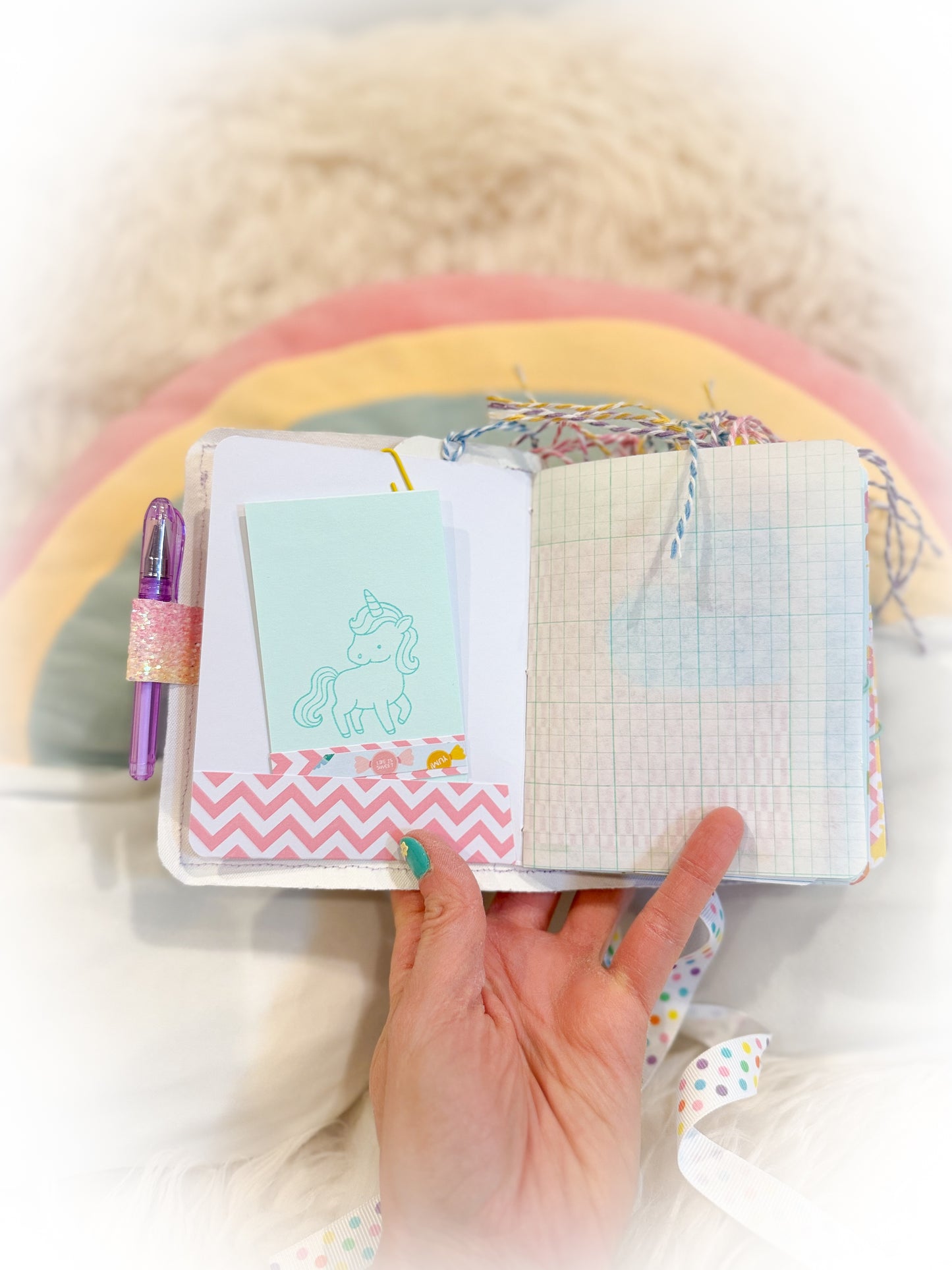 BeanTown Buddies® Cotton Candi Junk Journal Unicorn