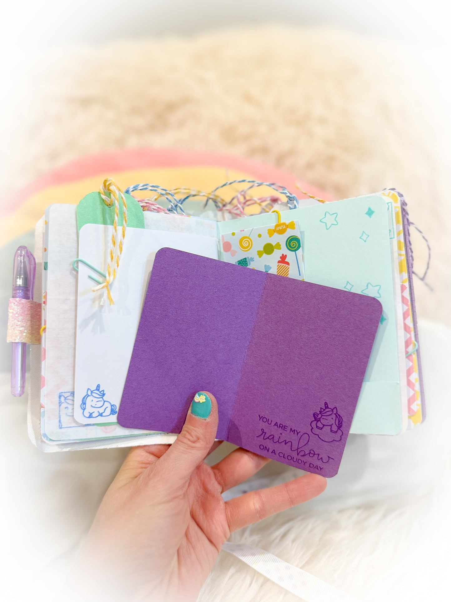 BeanTown Buddies® Cotton Candi Junk Journal Unicorn