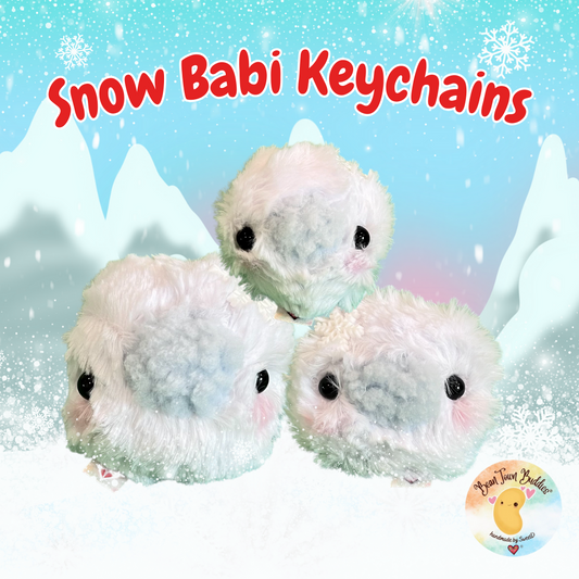 BeanTown Buddies® Snow Babi Plush Keychain