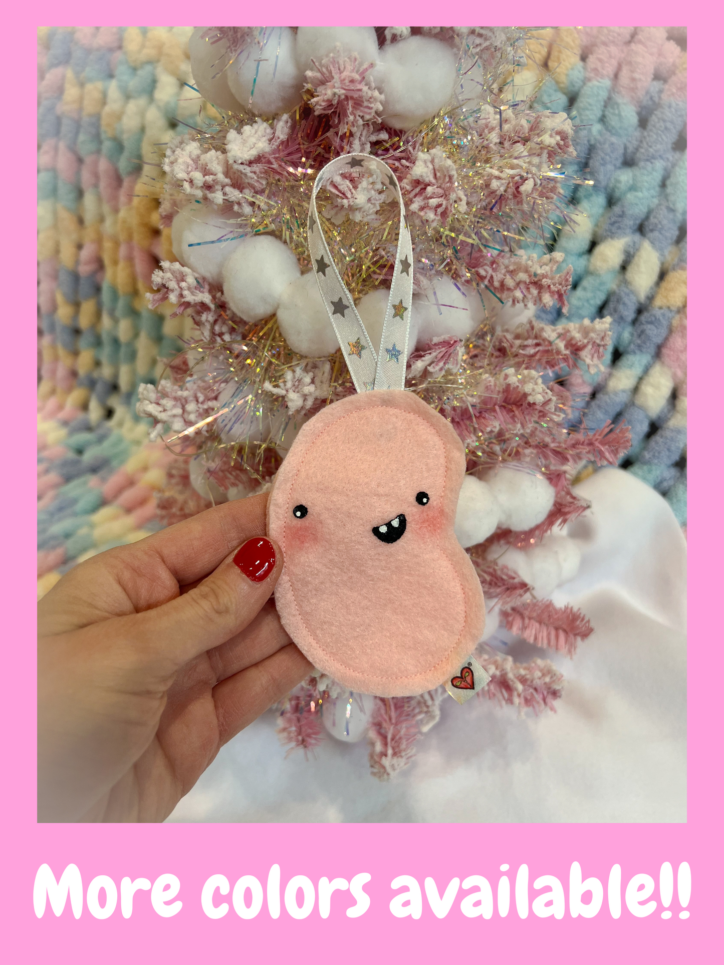 BeanTown Buddies® Baby Pink Jelly Bean Ornament