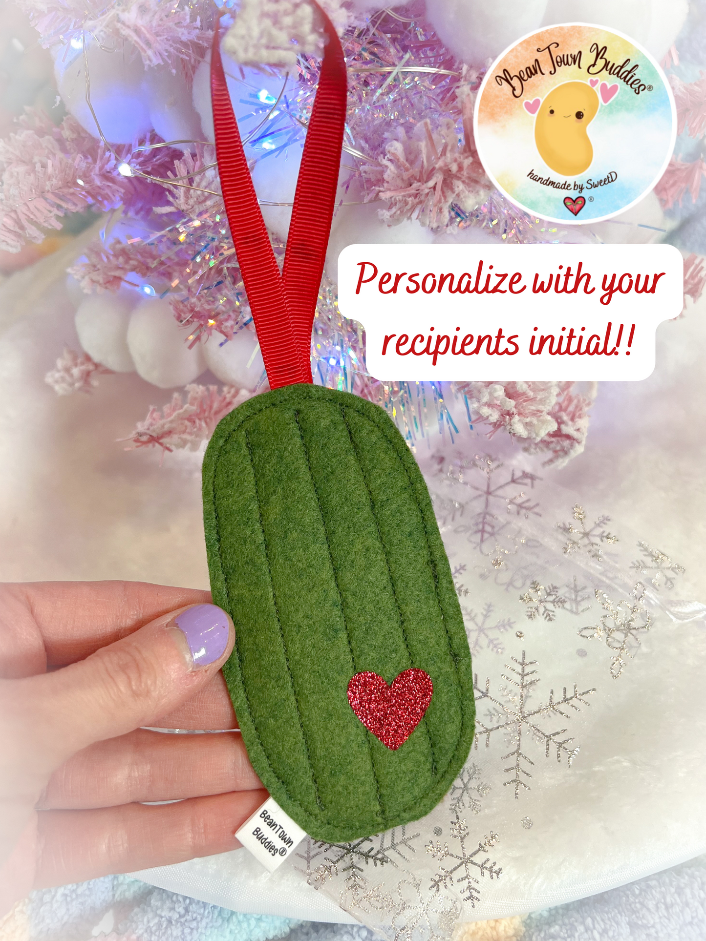 BeanTown Buddies® Gherki Pickle Holiday Felt Ornament