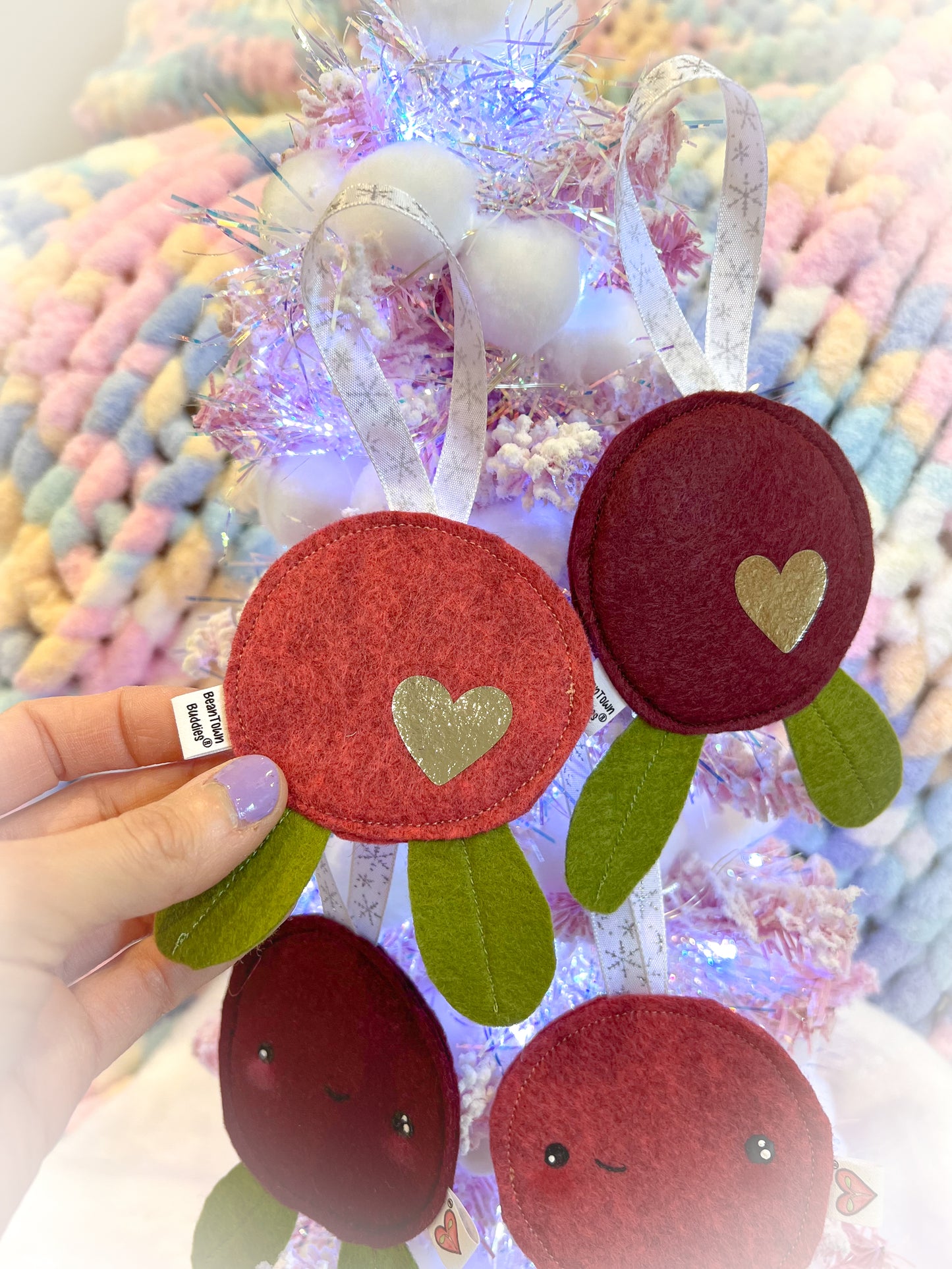 BeanTown Buddies® Cran-Berri Wool Felt Ornament