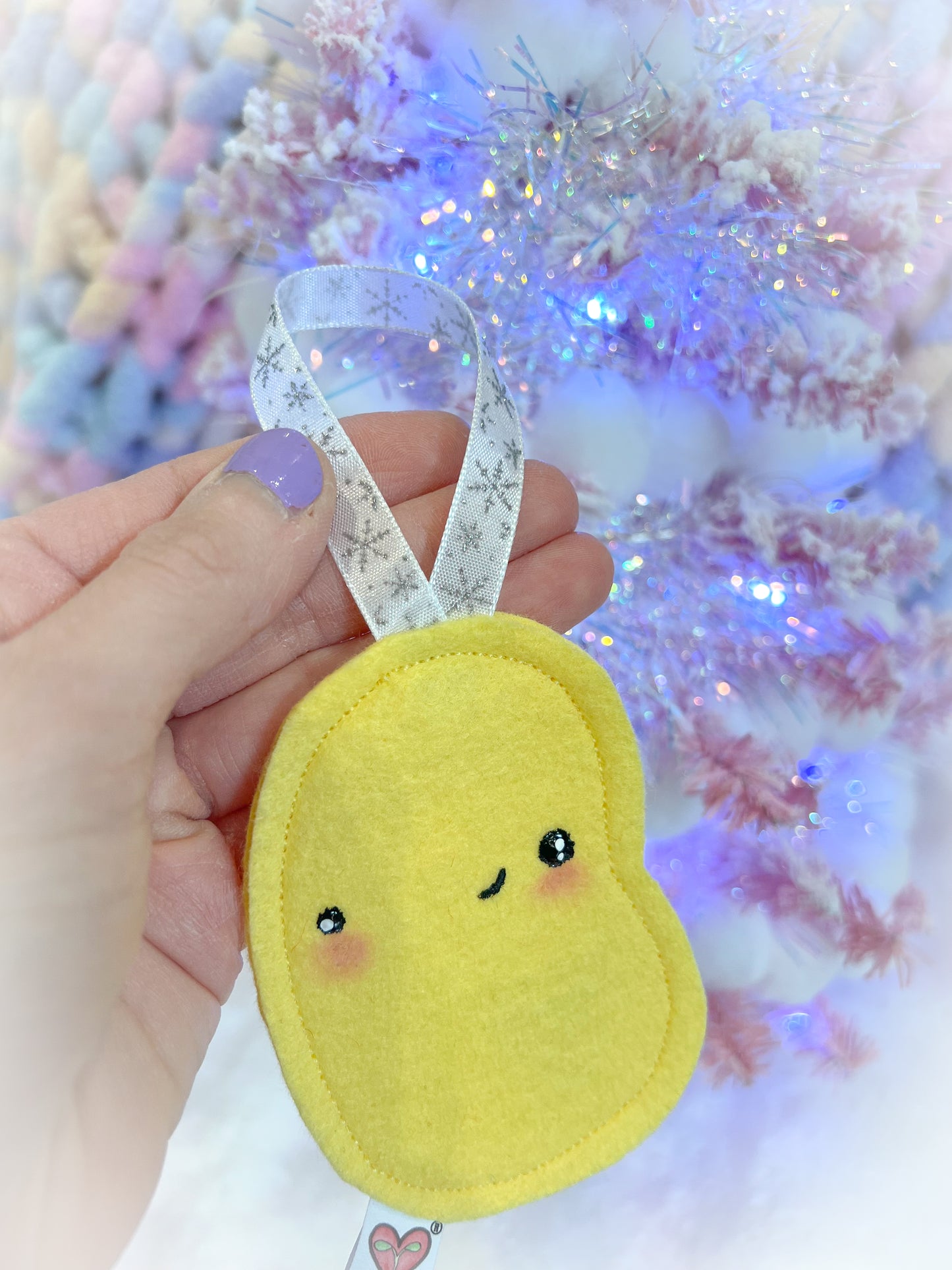 BeanTown Buddies® Oli Yellow Jelli Bean Felt Ornament