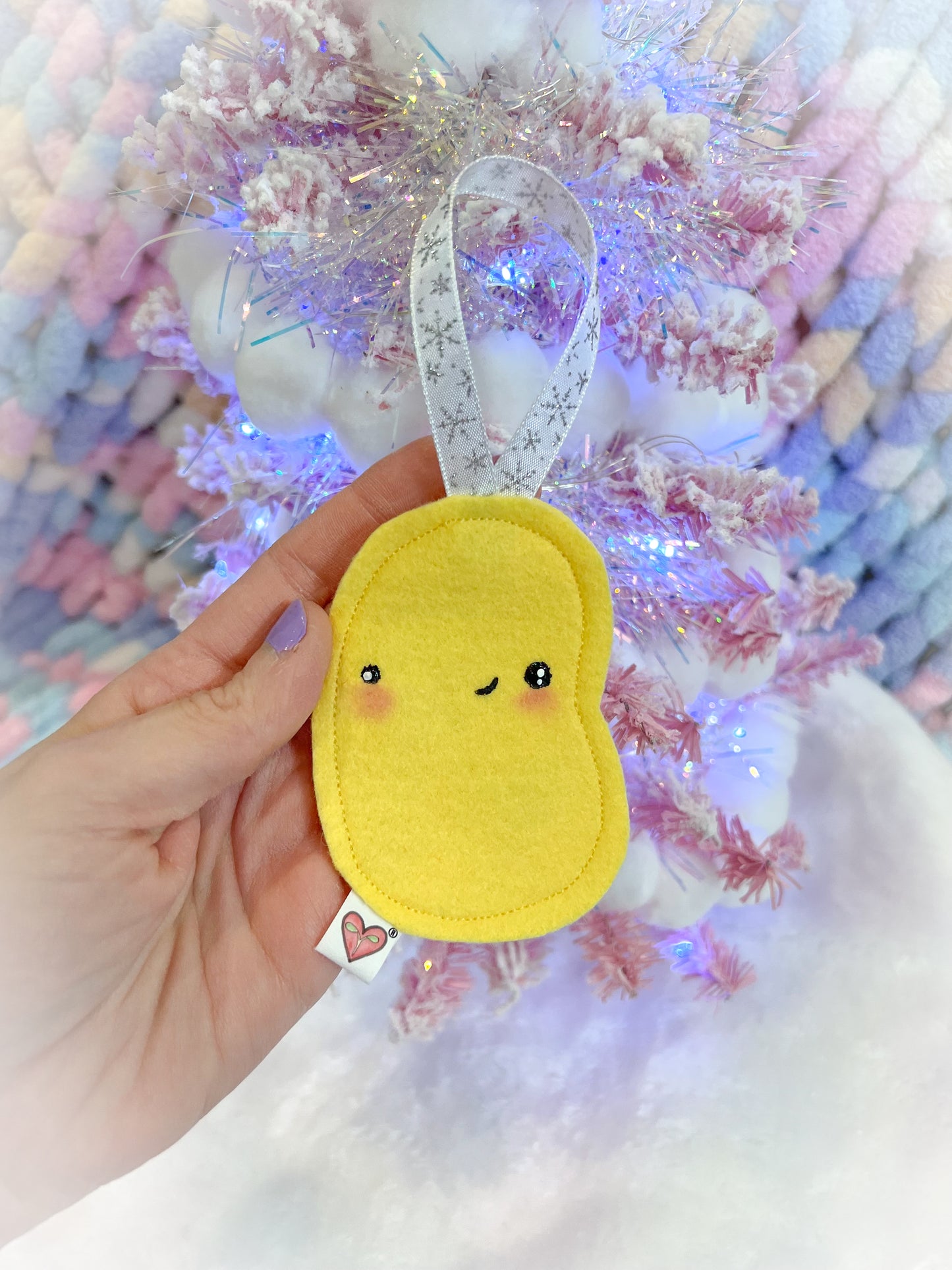 BeanTown Buddies® Oli Yellow Jelli Bean Felt Ornament