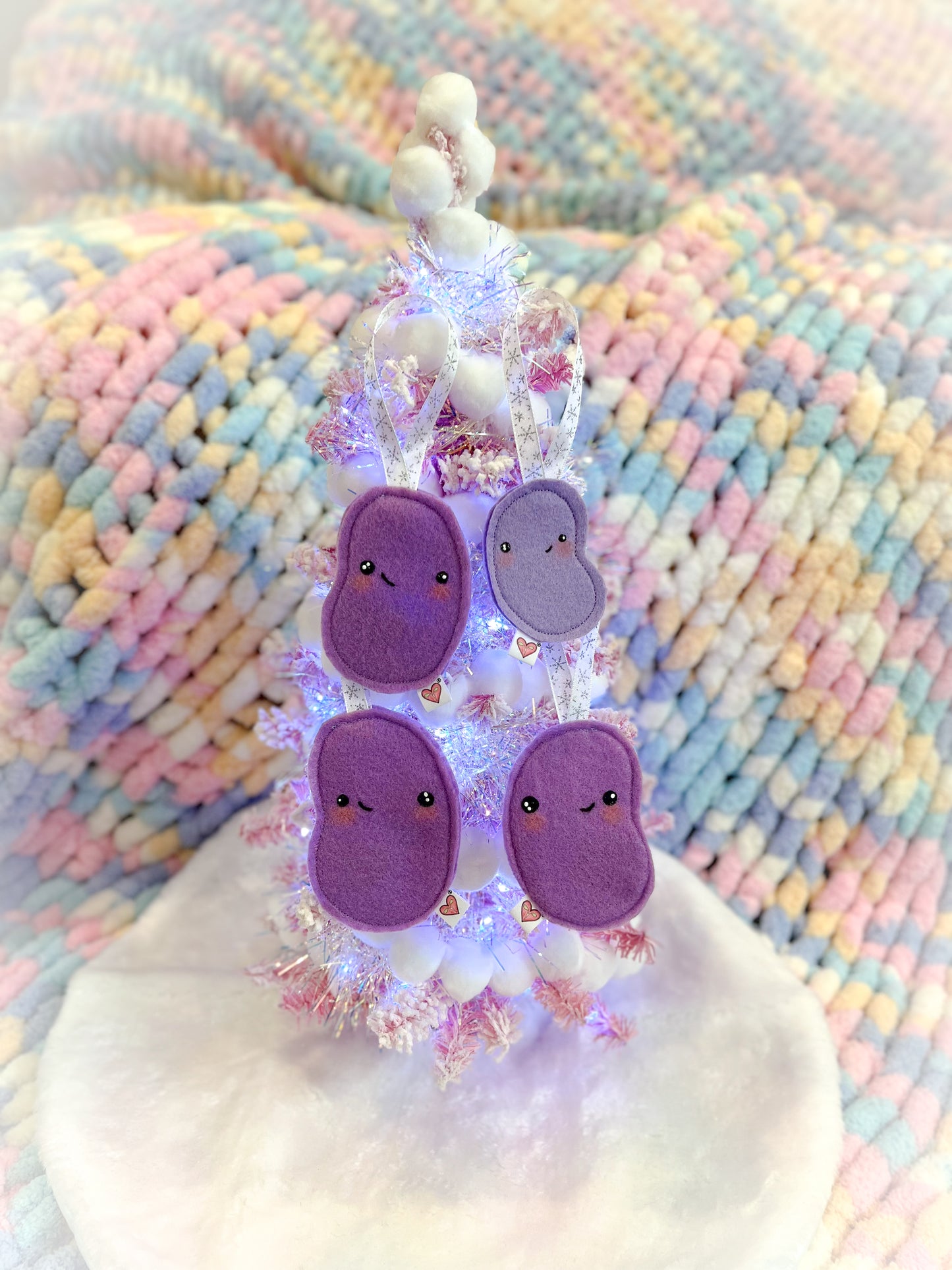 BeanTown Buddies® Oli Purple Jelli Bean Felt Ornament