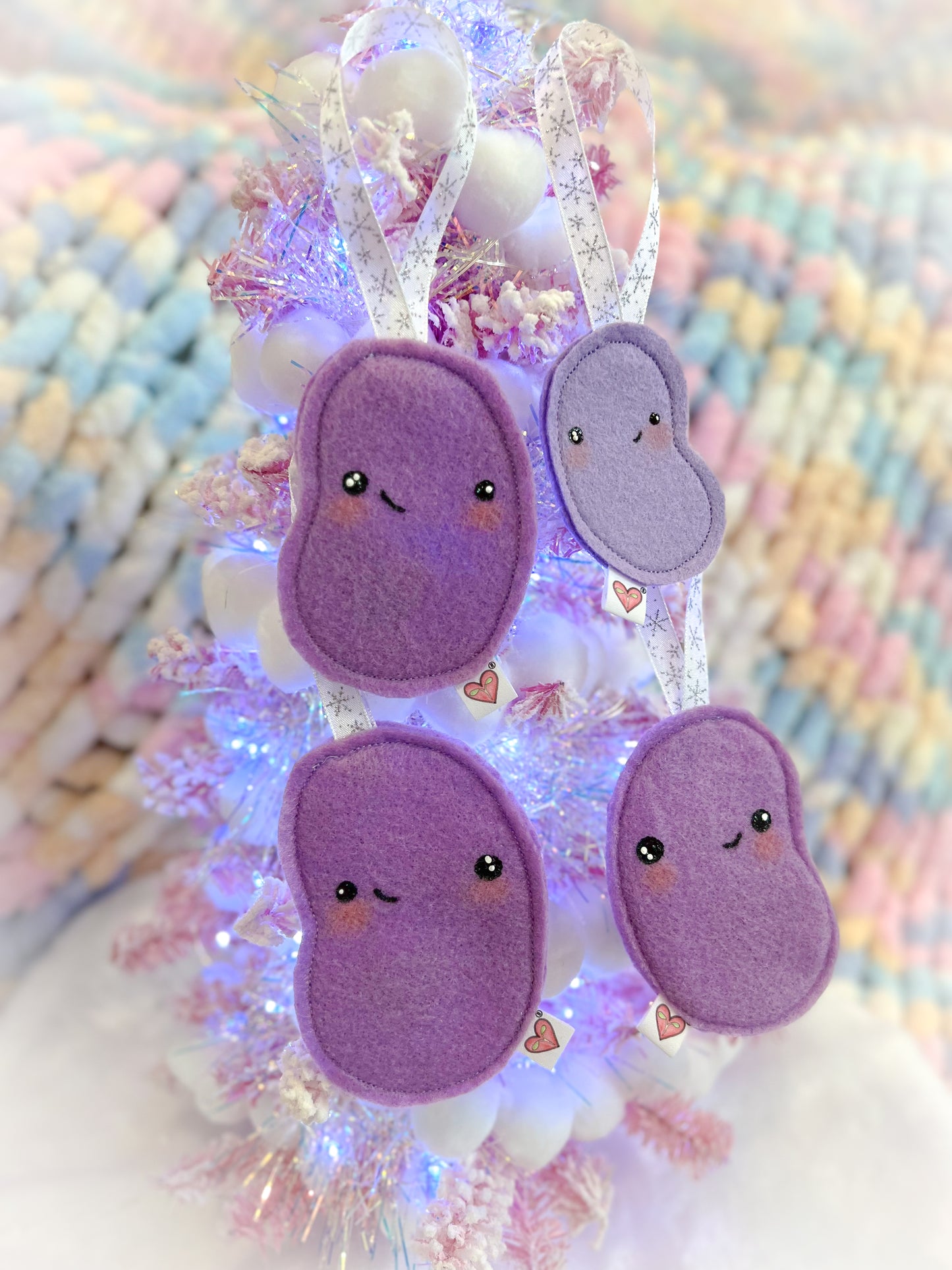 BeanTown Buddies® Oli Purple Jelli Bean Felt Ornament