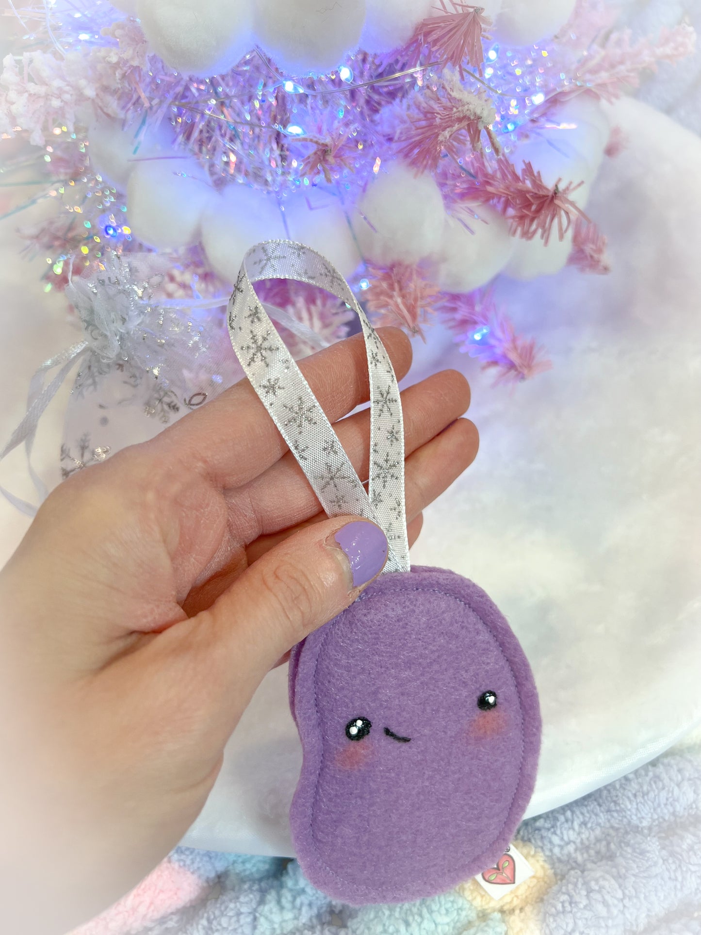 BeanTown Buddies® Oli Purple Jelli Bean Felt Ornament