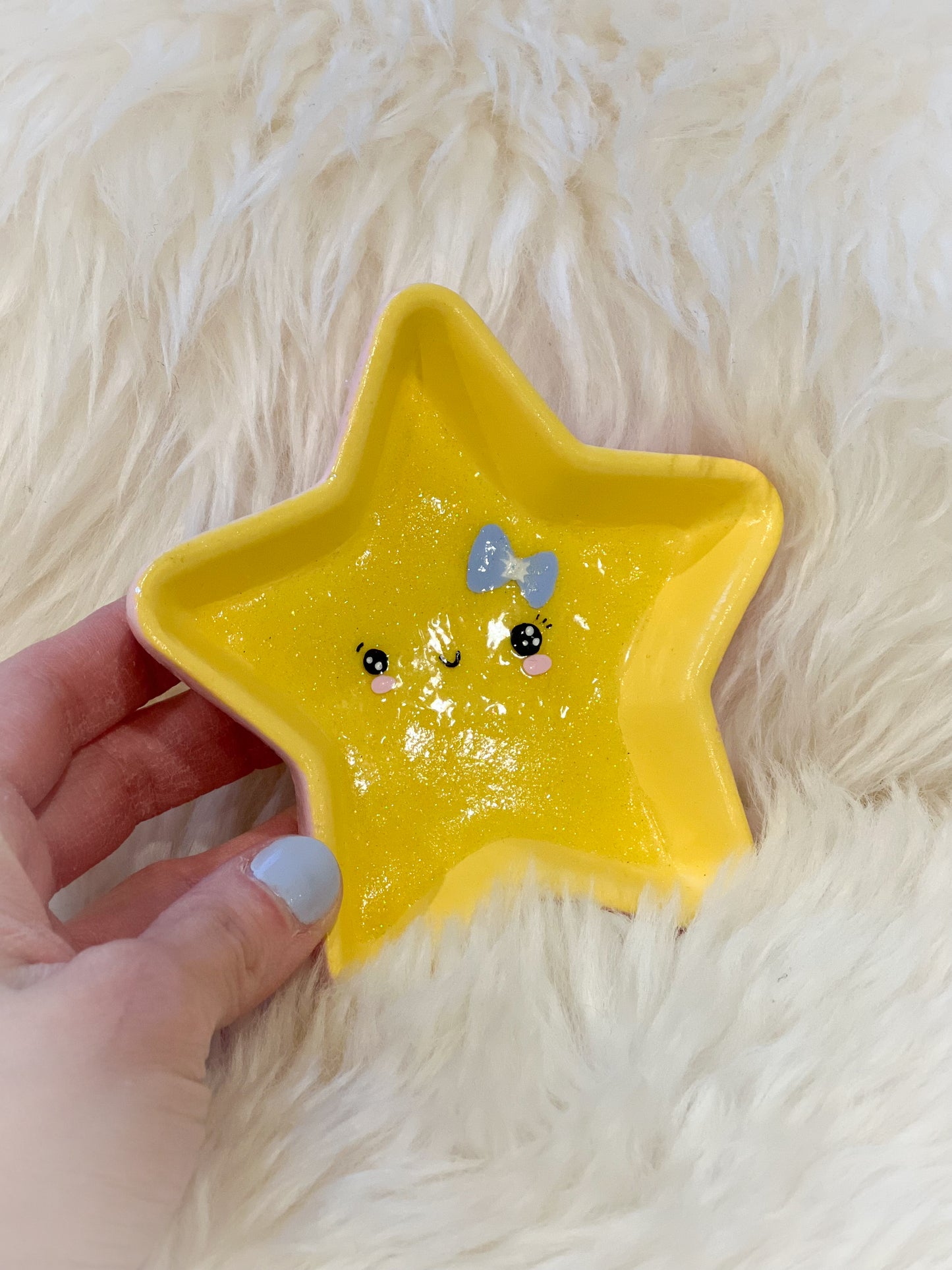 BeanTown Buddies® Star Glitter Ceramic Trinket Dish