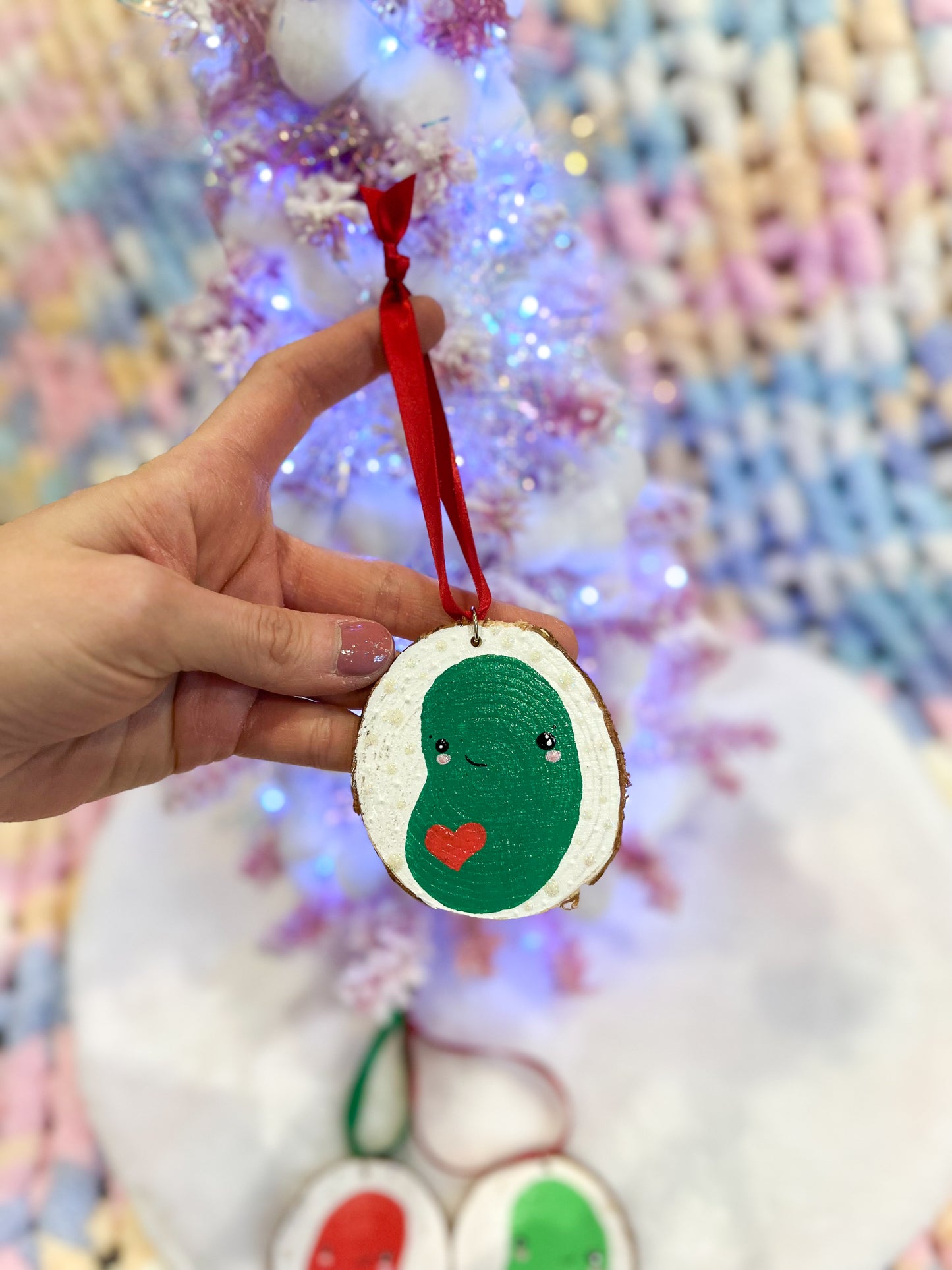 BeanTown Buddies® Wood Slice Jelly Bean Ornaments