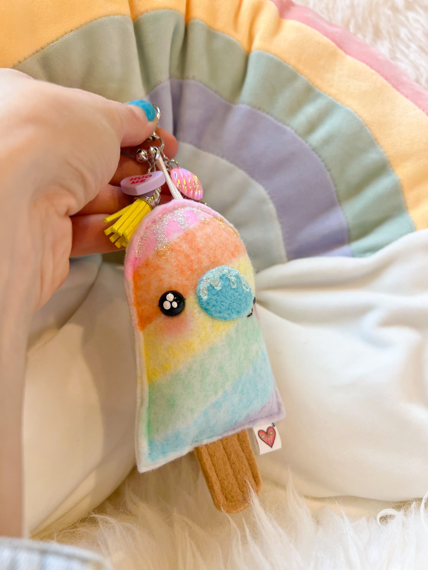 BeanTown Buddies® Oli Pop Rainbow Popsicle Keychain