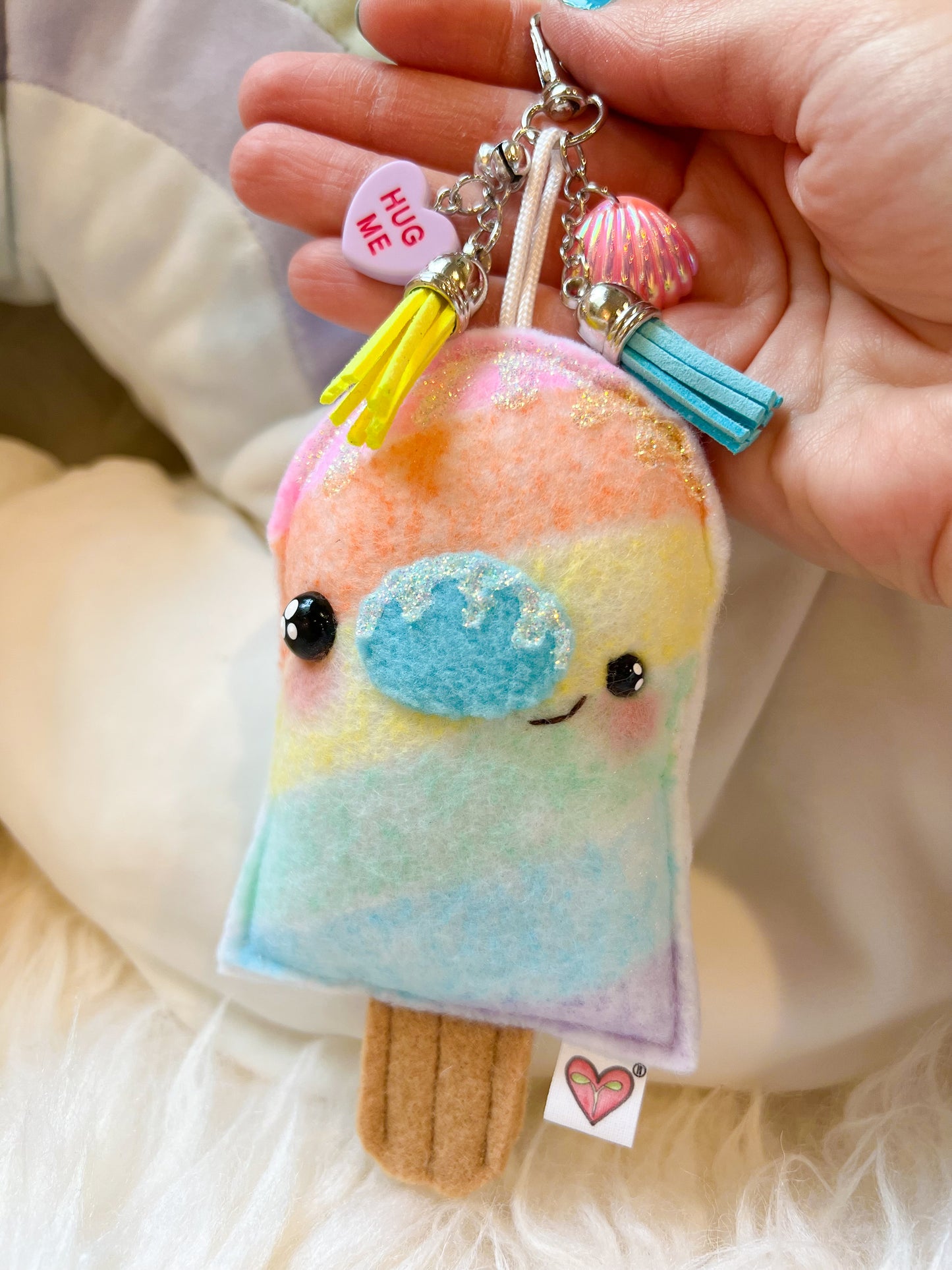 BeanTown Buddies® Oli Pop Rainbow Popsicle Keychain