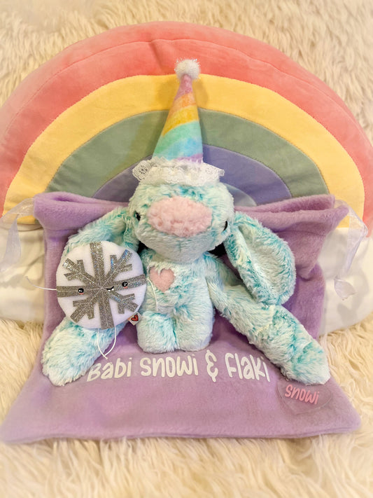 BeanTown Buddies® Limited Edition Babi Snowi & Sidekick Flaki Plush